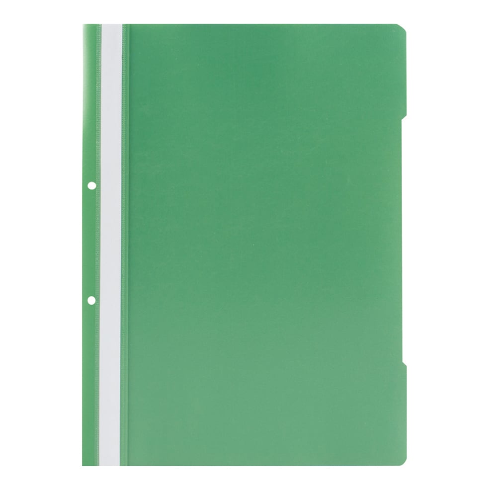 Dosar cu sina si 2 perforatii NOKI, A4, polipropilena, 50 bucati, verde