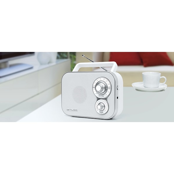 Radio portabil MUSE M-051 RW, FM, alb