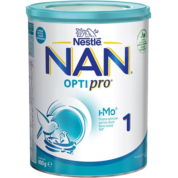 Formula speciala de lapte NESTLE NAN Optipro 1 HM-O 12358910, 0 luni+, 800g