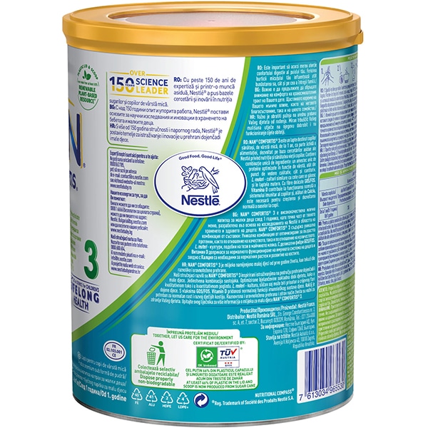Lapte praf NESTLE NAN Comfortis 3 12418710, 1-2 ani, 800g