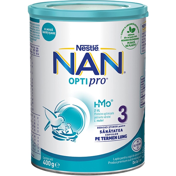 Lapte praf NESTLE NAN Optipro 3 HM-O 12426390, 1-2 ani, 400g