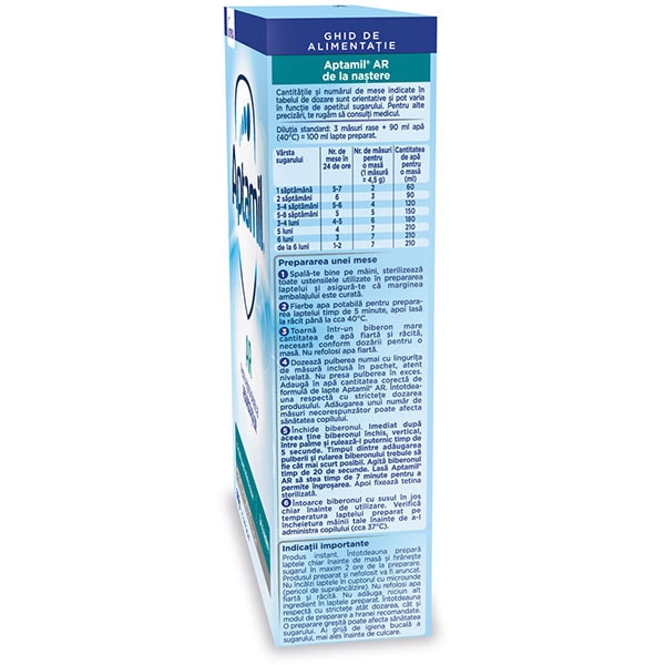 Formula speciala de lapte APTAMIL AR 567518, 0 luni+, 300g