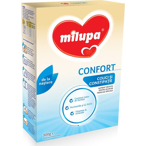 Formula speciala de lapte MILUPA MILUMIL Confort 574387, 0 luni+, 300g