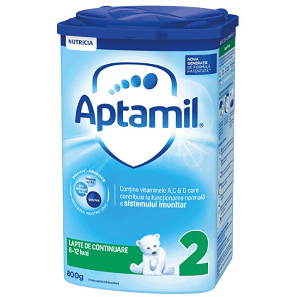 Lapte praf APTAMIL 2 Pronutra  Advance 576848, 6-12 luni, 800g