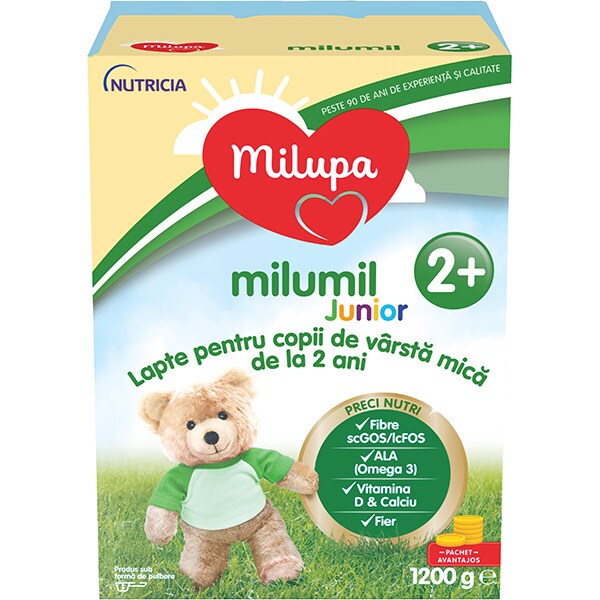 Lapte praf MILUPA MILUMIL Junior 2+ PreciNutri 586890, 2 ani+, 1200g