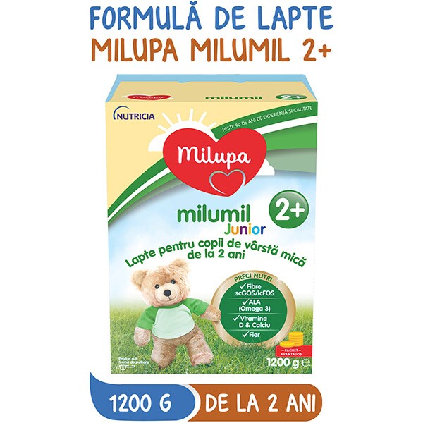 Lapte praf MILUPA MILUMIL Junior 2+ PreciNutri 586890, 2 ani+, 1200g