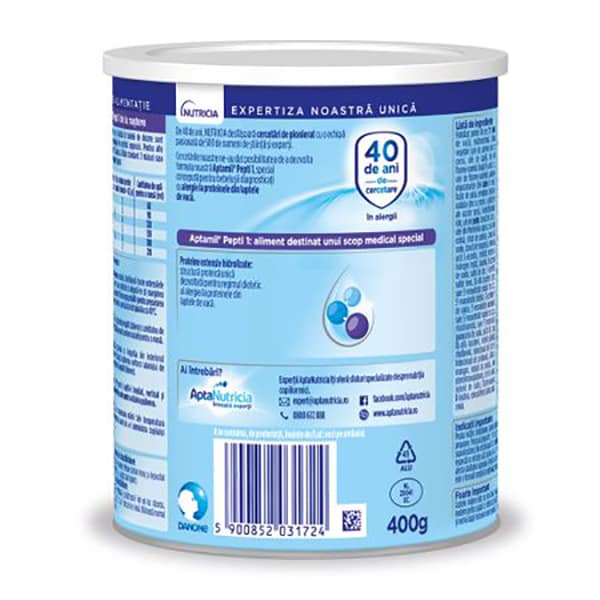 Formula speciala de lapte APTAMIL Pepti 1 616288, 0 luni+, 400g