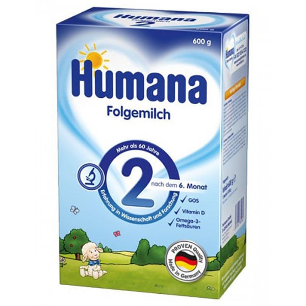 Lapte praf HUMANA 2 GOS 78557, 6 luni+, 600g