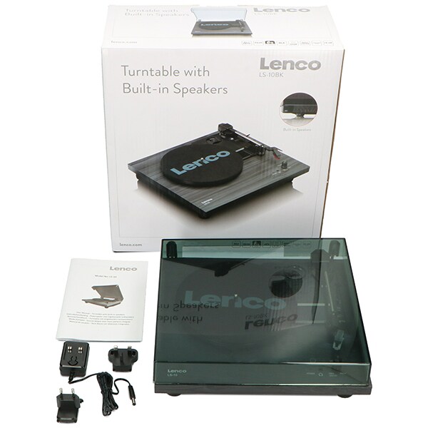 Pick-up LENCO LS-10BK, boxe integrate, negru