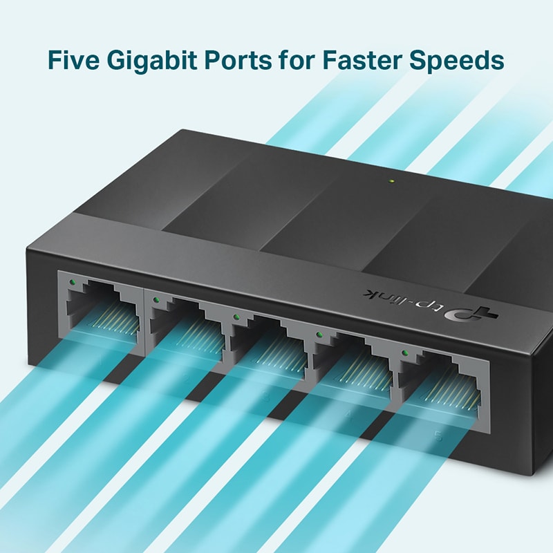 Switch TP-LINK LS1005G, 5 porturi Gigabit, negru