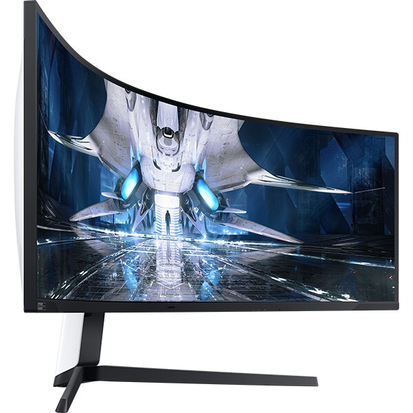 Monitor Gaming curbat Quantum Mini-LED SAMSUNG LS49AG950NUXEN, 49", Dual QHD, 240Hz, G-Sync, AMD FreeSync Premium Pro, negru-alb