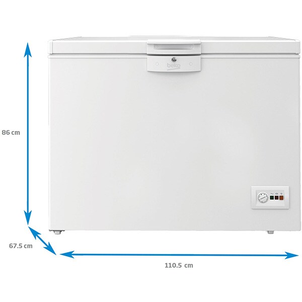 Lada frigorifica BEKO HSA24540N, 230 l, H 86 cm, Clasa E, alb