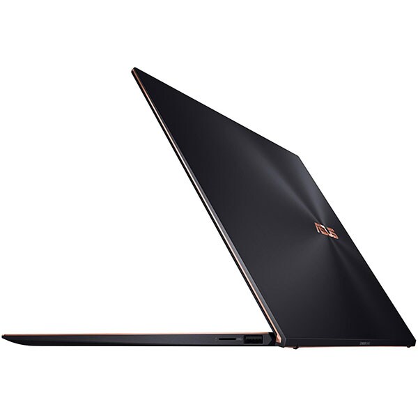 Laptop ASUS ZenBook S UX393EA-HK012T, Intel Core i7-1165G7 pana la 4.7GHz, 13.9" Touch, 8GB, SSD 512GB, Intel Iris Xe Graphics, Windows 10 Home, negru