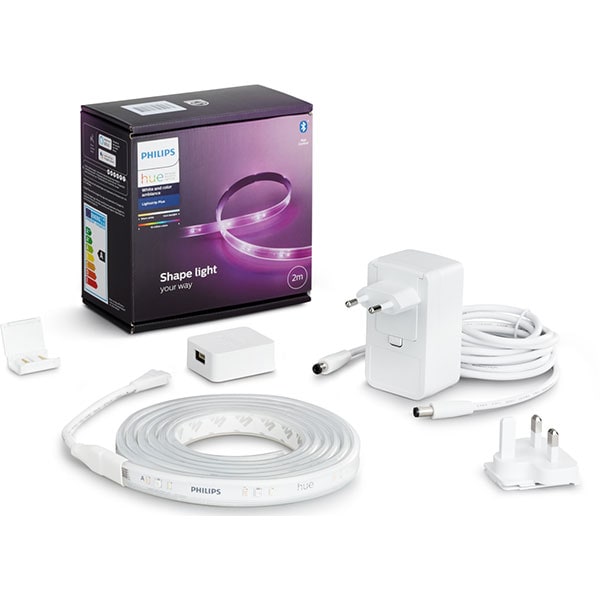 Banda LED smart Philips Hue LightStrip 7190155PH 8718699703424, Wi-Fi, LED RGB, 20W, 1600lm, 2m