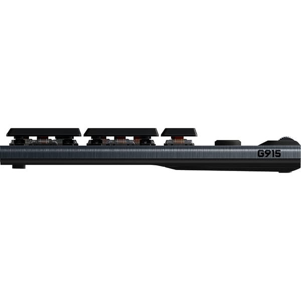 Tastatura Gaming Wireless mecanica LOGITECH G915 Tactile Switch, Bluetooth, Layout INT, negru