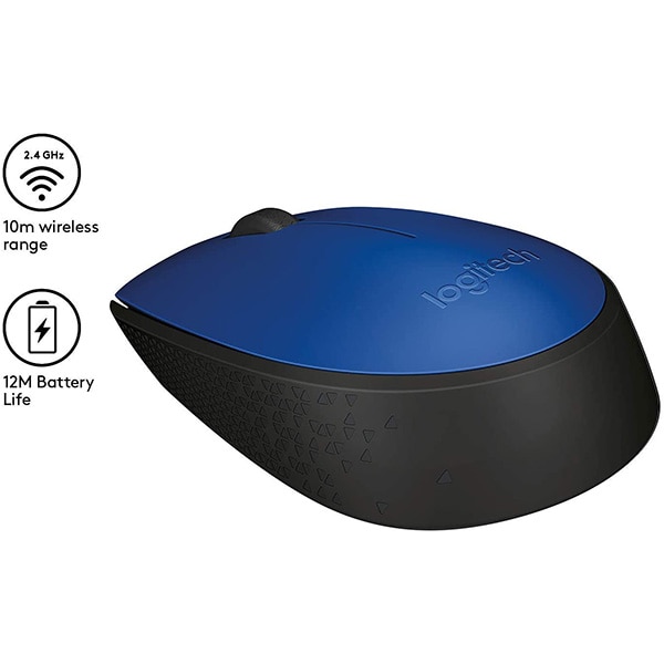 Mouse Wireless LOGITECH M171, 1000 dpi, albastru