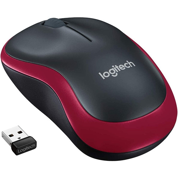 Mouse Wireless LOGITECH M185, 1000 dpi, rosu
