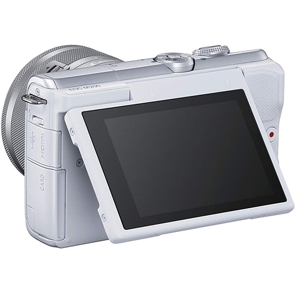Aparat foto Mirrorless CANON EOS M200, 24.1 MP, Wi-Fi, alb + Obiectiv 15-45mm IS