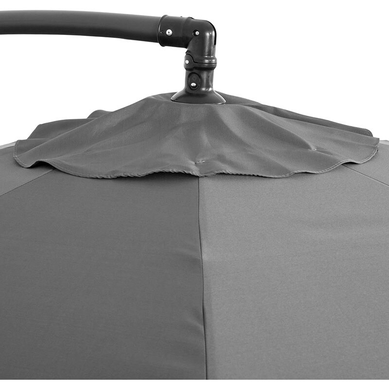 Umbrela terasa MAISON MEX Larisa, otel, 300 x 256 cm, negru-gri