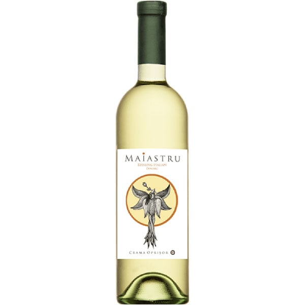 Vin alb demisec Crama Oprisor Maiastru Riesling Italian, 0.75L