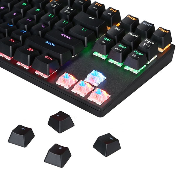 Tastatura Gaming mecanica MARVO KG914, Blue Switch, USB, Layout US, negru