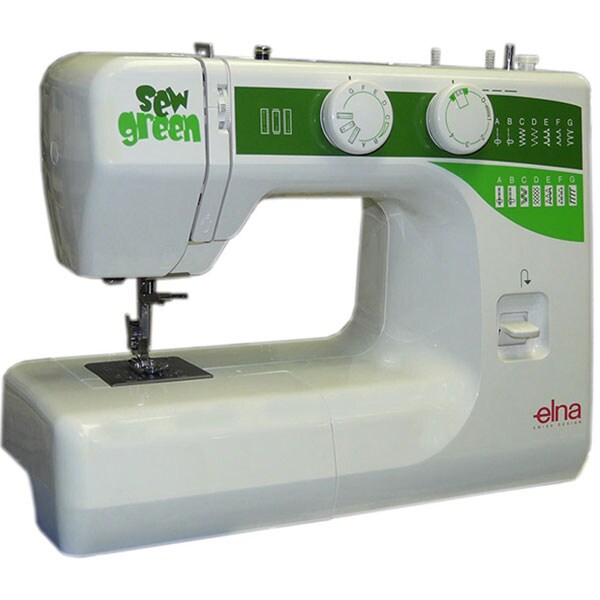 Masina de cusut ELNA Sew Green EL-1000 SG, 850imp/min, 15 programe, alb-verde