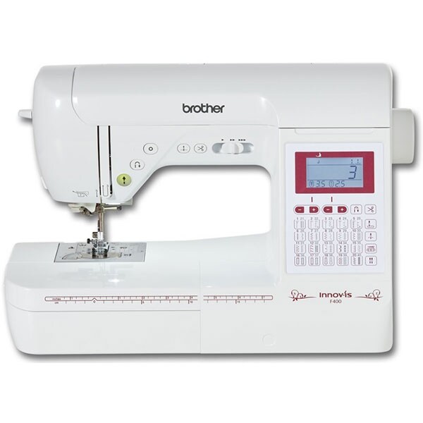Masina de cusut BROTHER Innov-is F400, 40 programe, alb-rosu