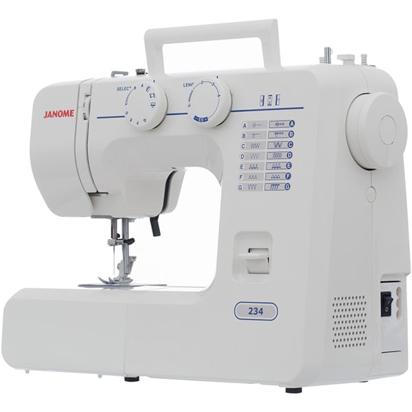 Masina de cusut JANOME 234, 13 programe, alb-albastru