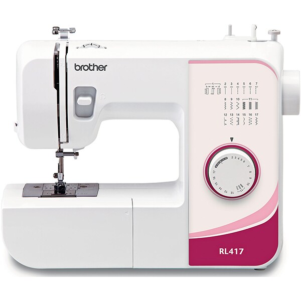 Masina de cusut BROTHER RL417VP2, 17 programe, 850 imp/min, alb-roz