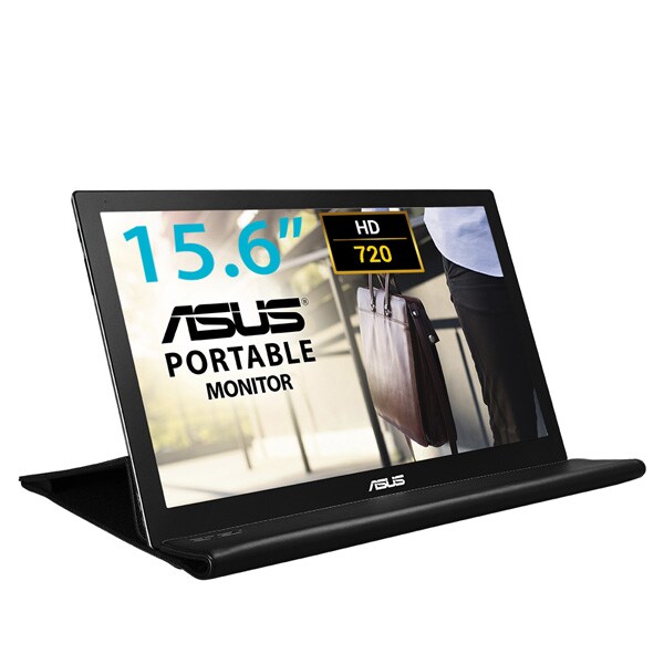 Monitor portabil LED IPS ASUS  MB169B+, 15.6", Full HD, 60Hz, argintiu-negru