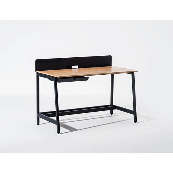 Birou Mydesk, 129 x 65 x 90 cm, stejar natural-negru