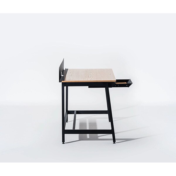 Birou Mydesk, 129 x 65 x 90 cm, stejar natural-negru