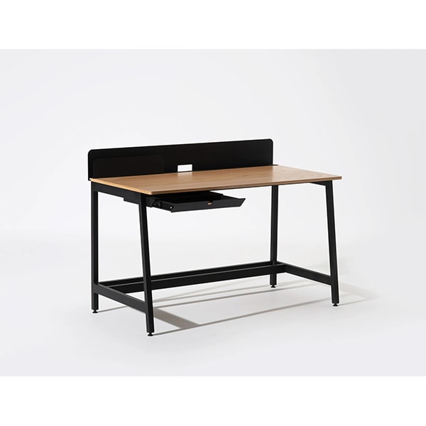 Birou Mydesk, 129 x 65 x 90 cm, stejar natural-negru