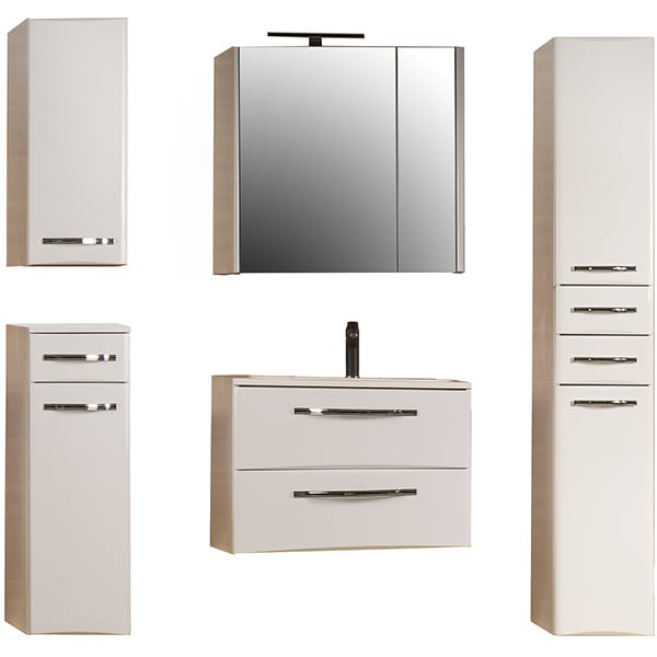 Dulap coloana baie Woodart Nubio, 35 x 35 x 90 cm, alb