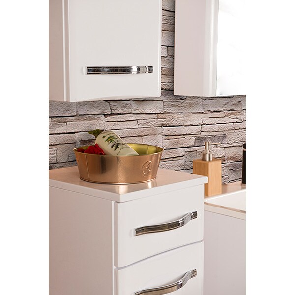 Dulap coloana baie Woodart Nubio, 35 x 35 x 90 cm, alb