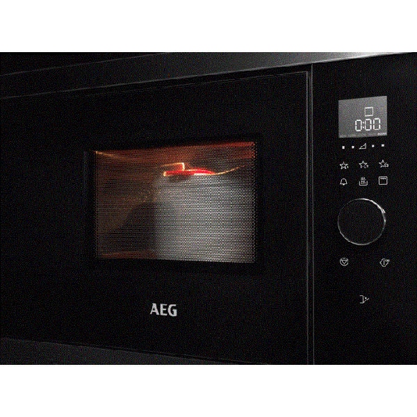 Cuptor cu microunde incorporabil AEG MBE2658DEM, 25l, 900W, Grill, negru-inox