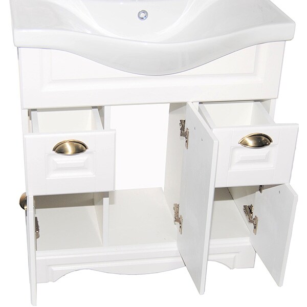 Set masca si lavoar Badenmob Seria 172, 75 x 46 x 81 cm, alb