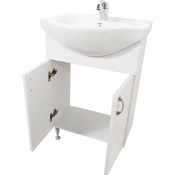 Set masca si lavoar Badenmob Seria 001, 50 x 42 x 81 cm, alb