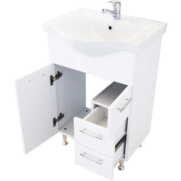 Set masca si lavoar Badenmob Seria 153, 56 x 45 x 81 cm, alb