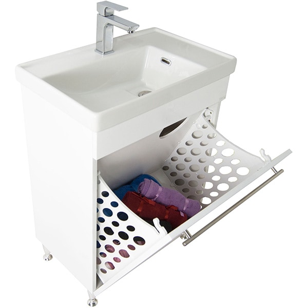 Set masca si lavoar Badenmob Seria 270, 60 x 38 x 81 cm, alb