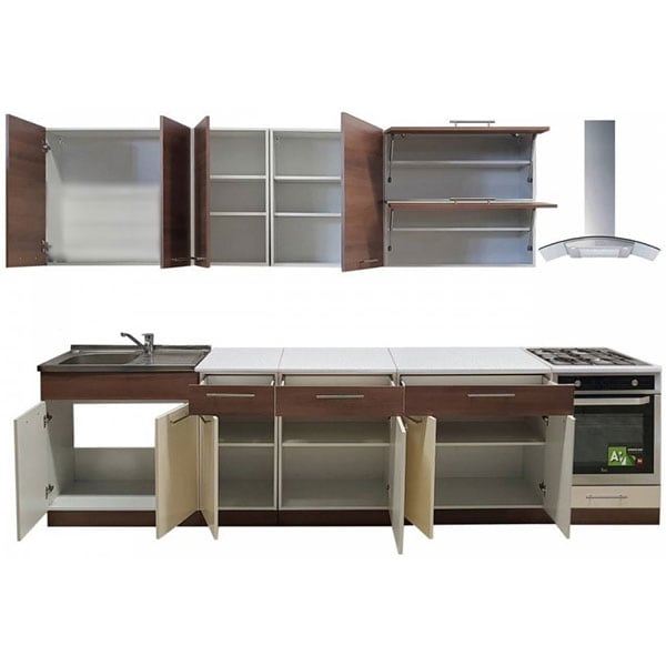 Mobila bucatarie Mia cyn 320 a acacja-vanilie, 320 x 60 x 210-220 cm