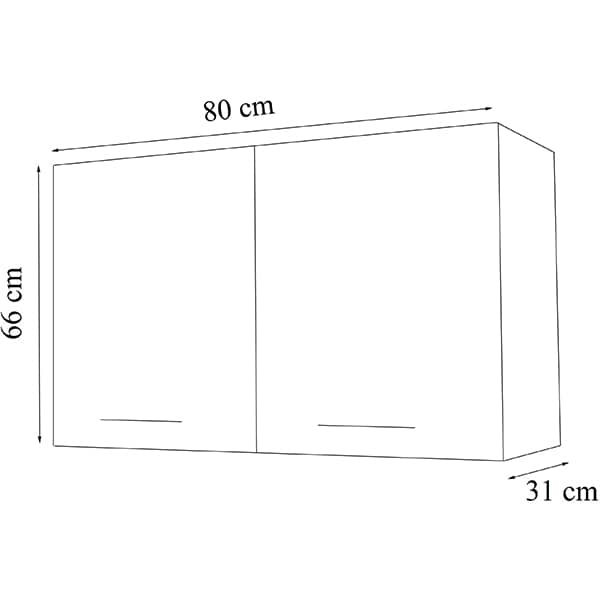 Corp suspendat bucatarie Tender, PAL, 80 x 31 x 66 cm, cires