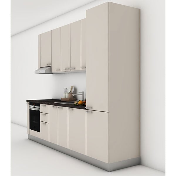 Mobila bucatarie Lia, casmir ultra mat, 322 x 60 x 241 cm