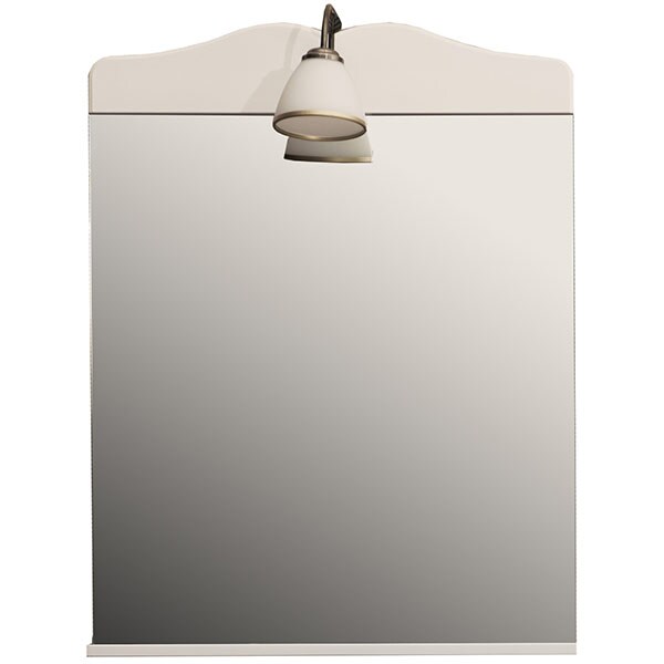 Oglinda baie Woodart Rustic, 80 x 3 x 90 cm, alb