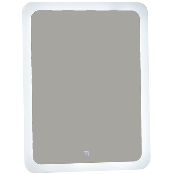 Oglinda baie Badenmob MD2, 60 x 2.5 x 80 cm, iluminare LED, Intrerupator Touch, alb