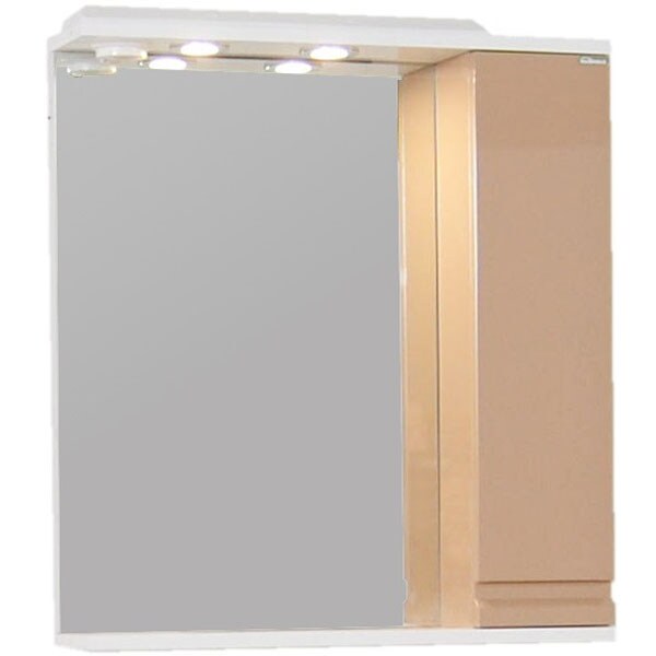 Oglinda baie cu dulap Badenmob Seria 786, 65 x 14 x 71 cm, bej