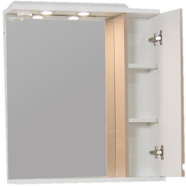 Oglinda baie cu dulap Badenmob Seria 786, 65 x 14 x 71 cm, bej