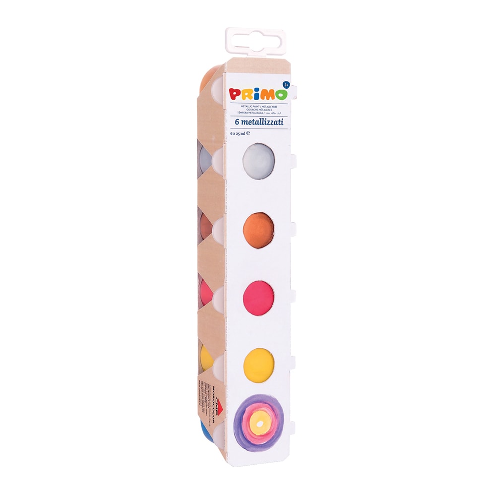 Tempera PRIMO MC15522, 25 ml, 6 culori