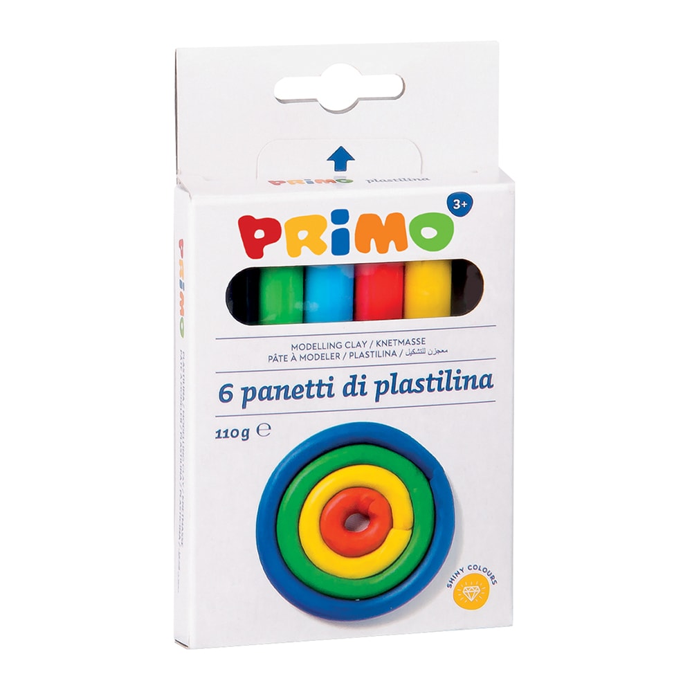 Plastilina PRIMO MC15566, 120g, 6 culori