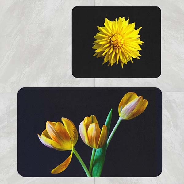 Set 2 covorase baie Flowers, 70 x 100 cm, 50 x 70 cm, multicolor